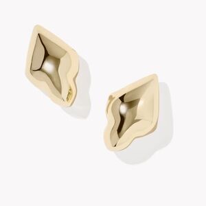 NWT - Kendra Scott Adeline Puffy Gold Metal Stud Earrings